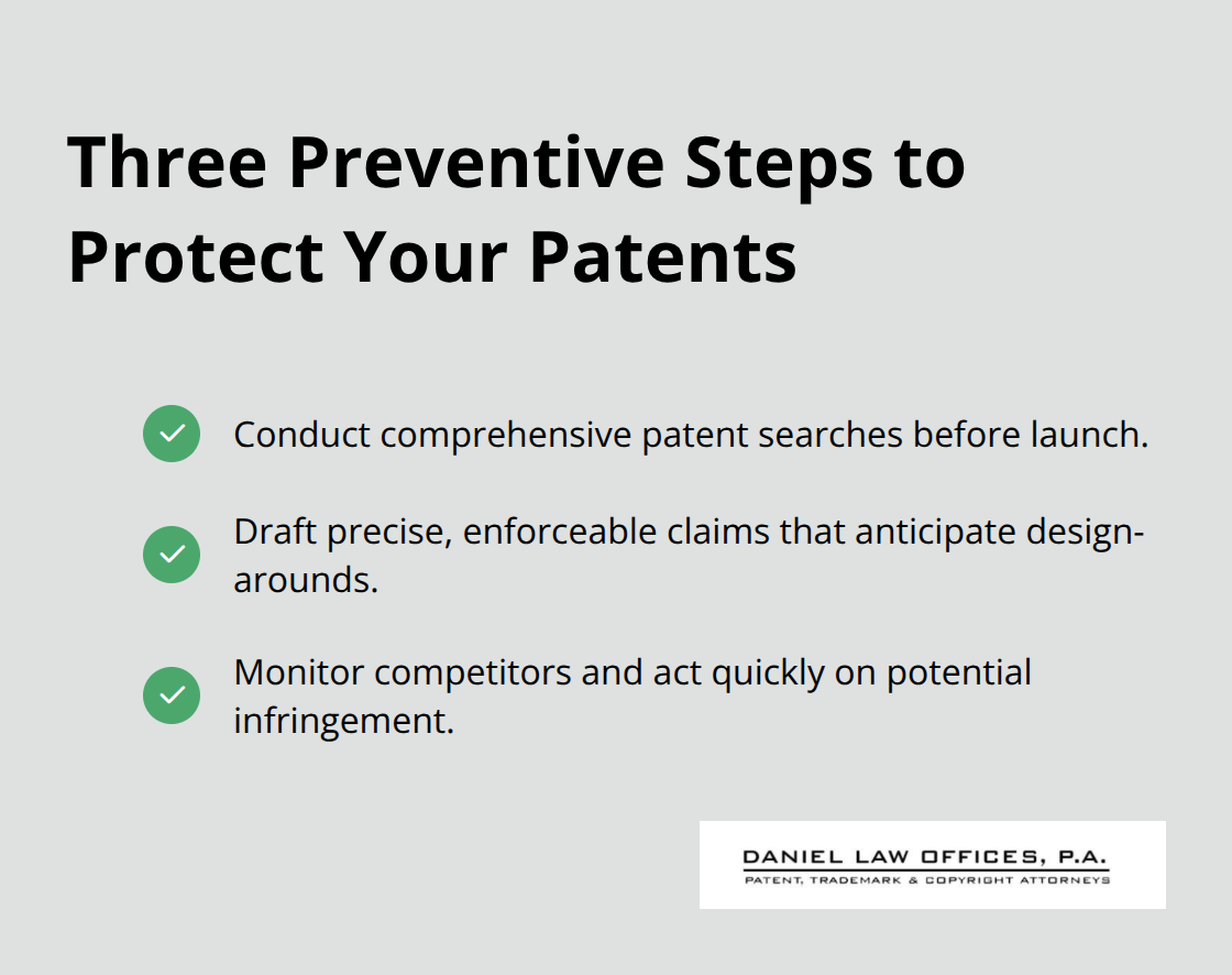 Action checklist to reduce patent infringement risk and litigation costs - Patent infringement lawsuits Florida