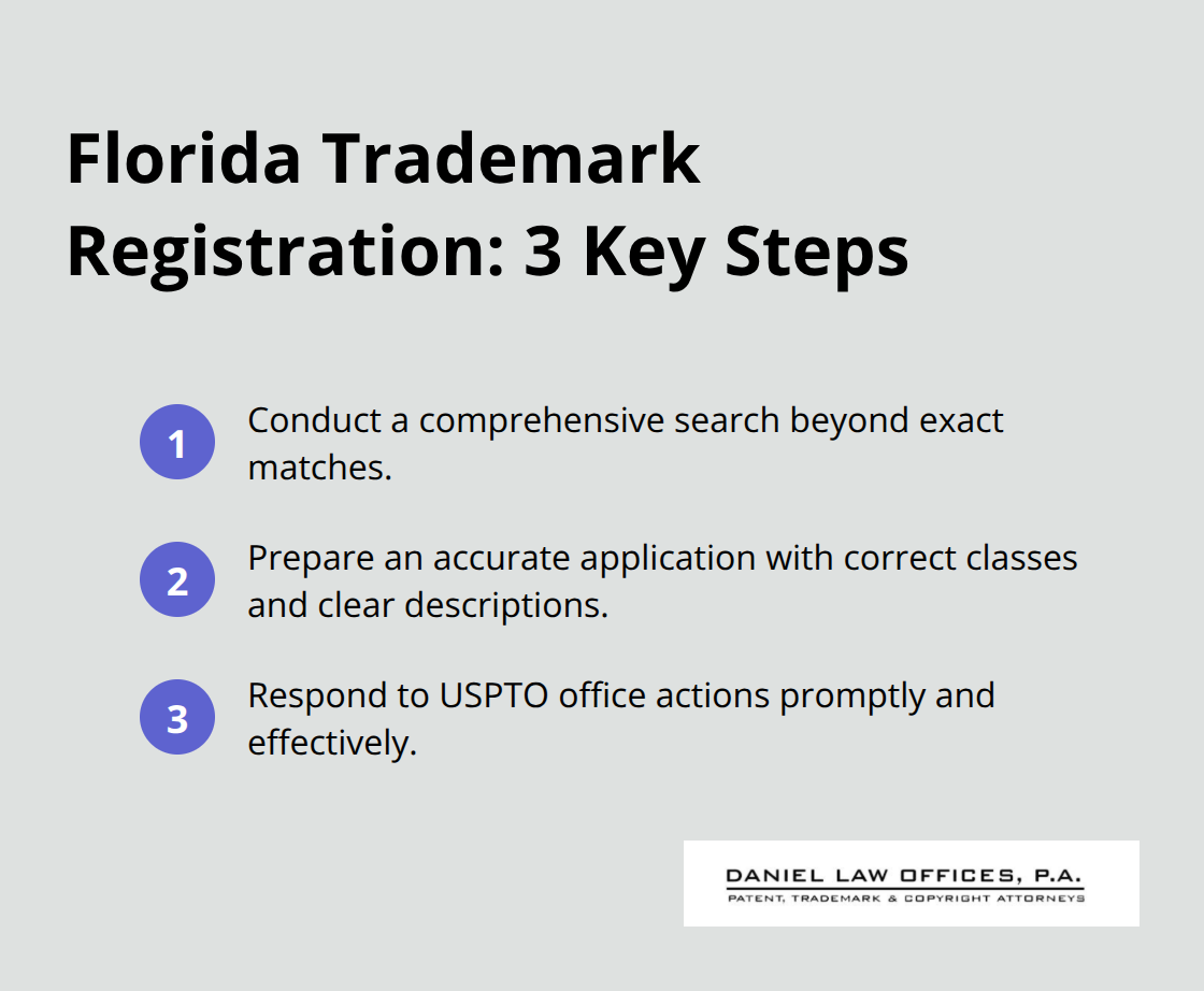 Three essential steps to register a trademark in Florida