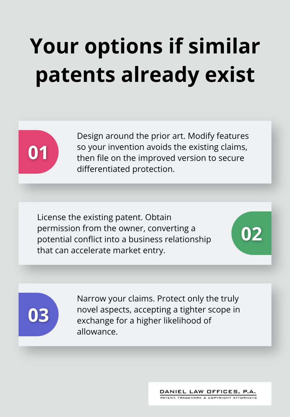Three practical paths when prior art is close to your invention