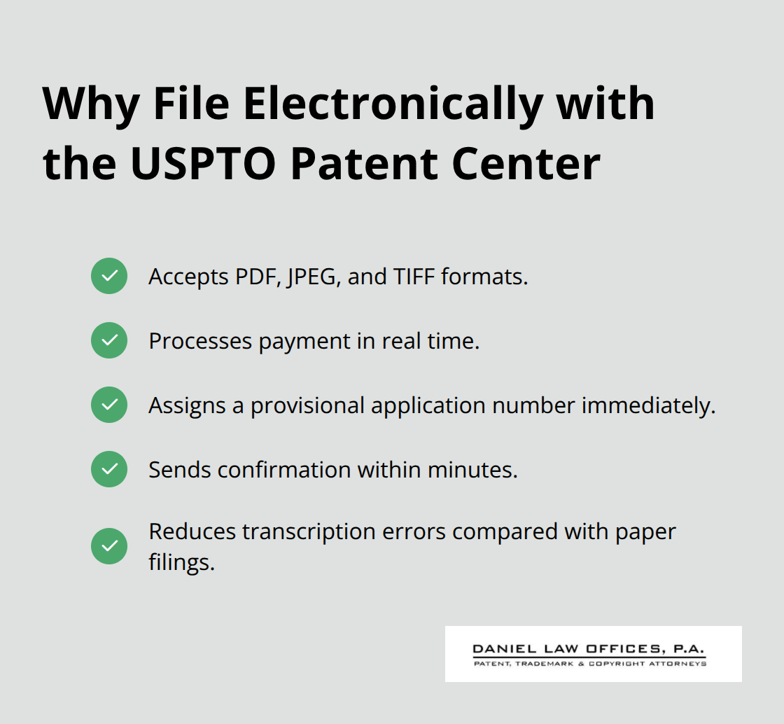 Benefits of electronic filing vs. mail - provisional patent submission
